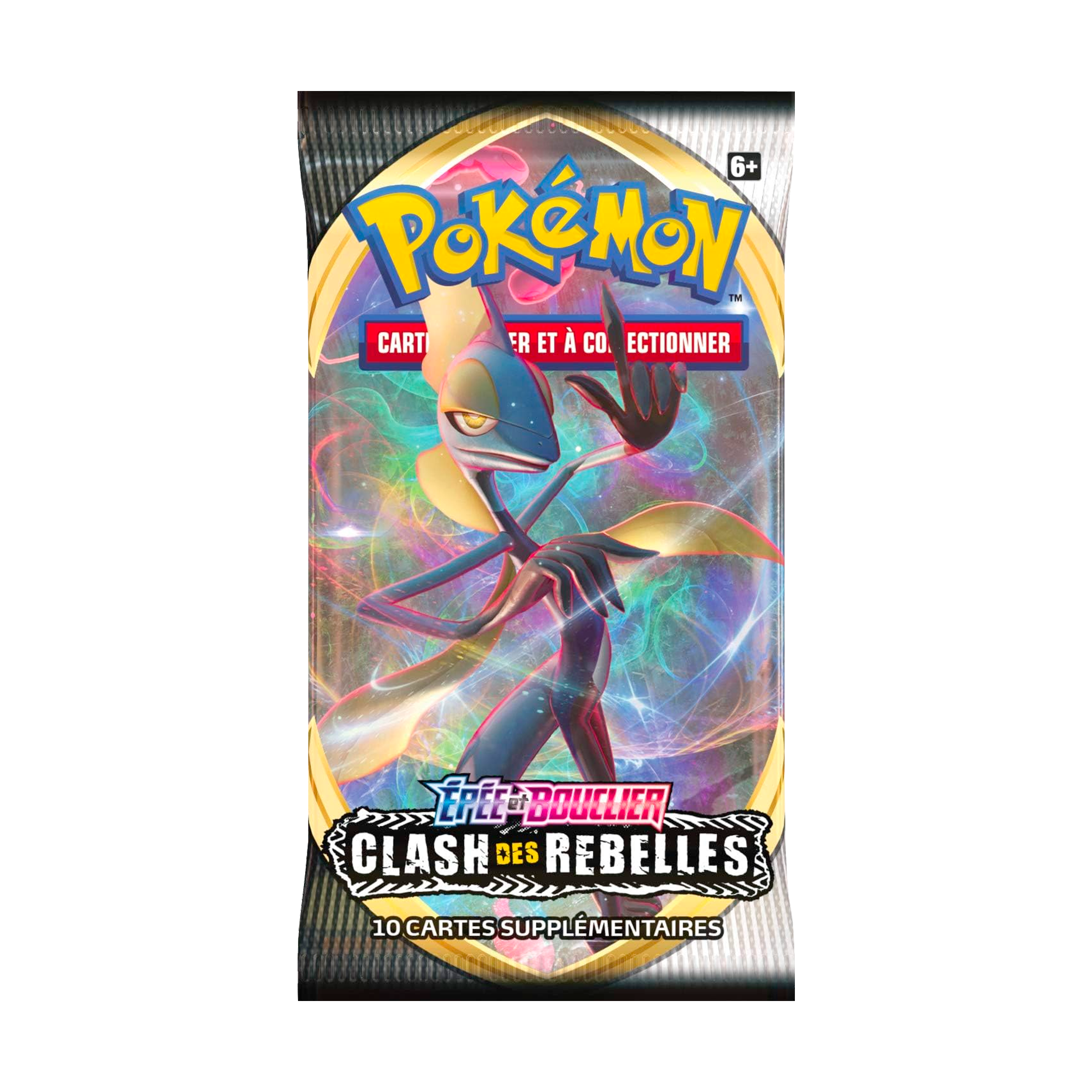 Booster Pokémon Épée et Bouclier Clash des Rebelles avec Lézargus, 10 cartes à jouer et collectionner