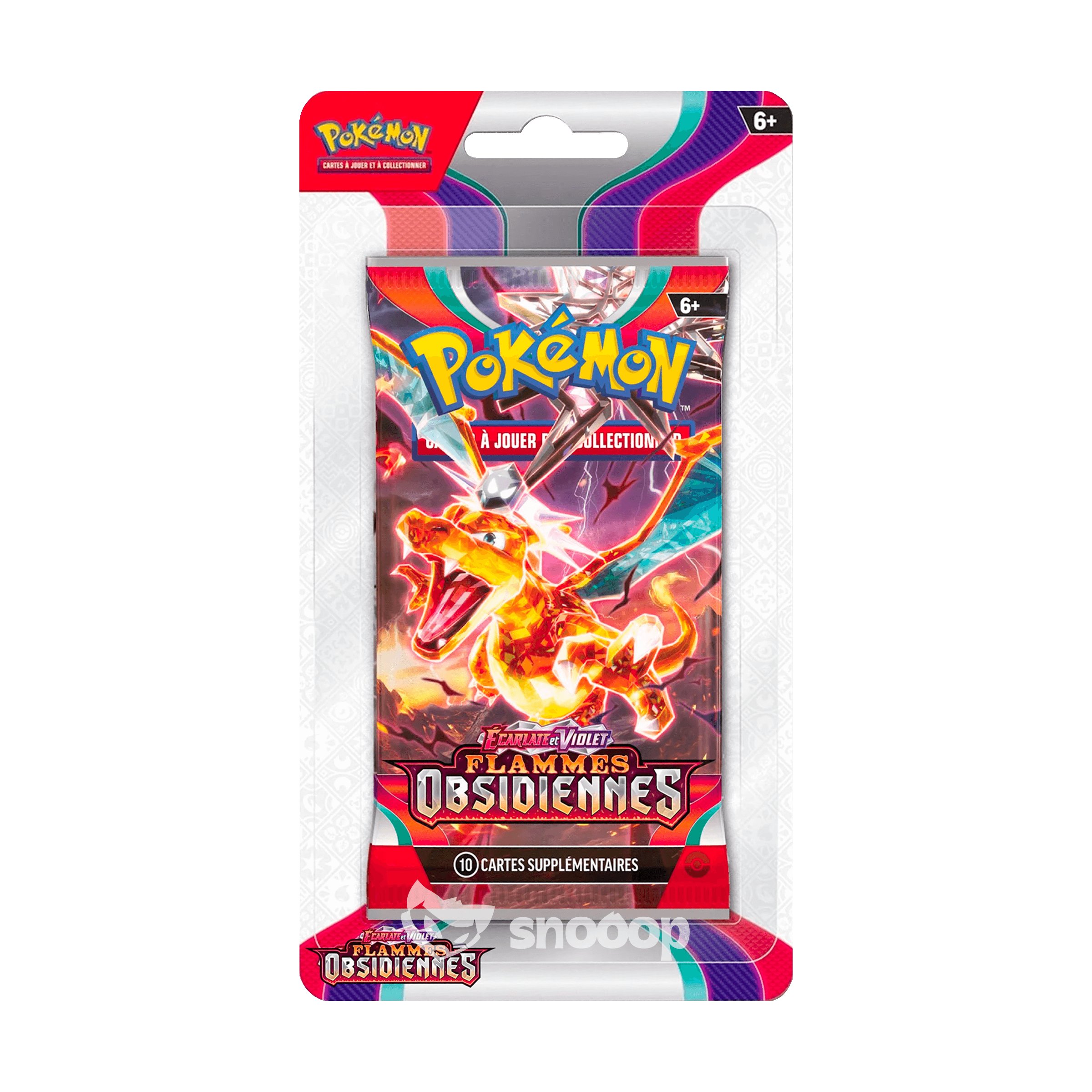 Booster sous blister - Pokémon - Écarlate et Violet - Flammes Obsidiennes (EV03) - 🇫🇷 - vue produit