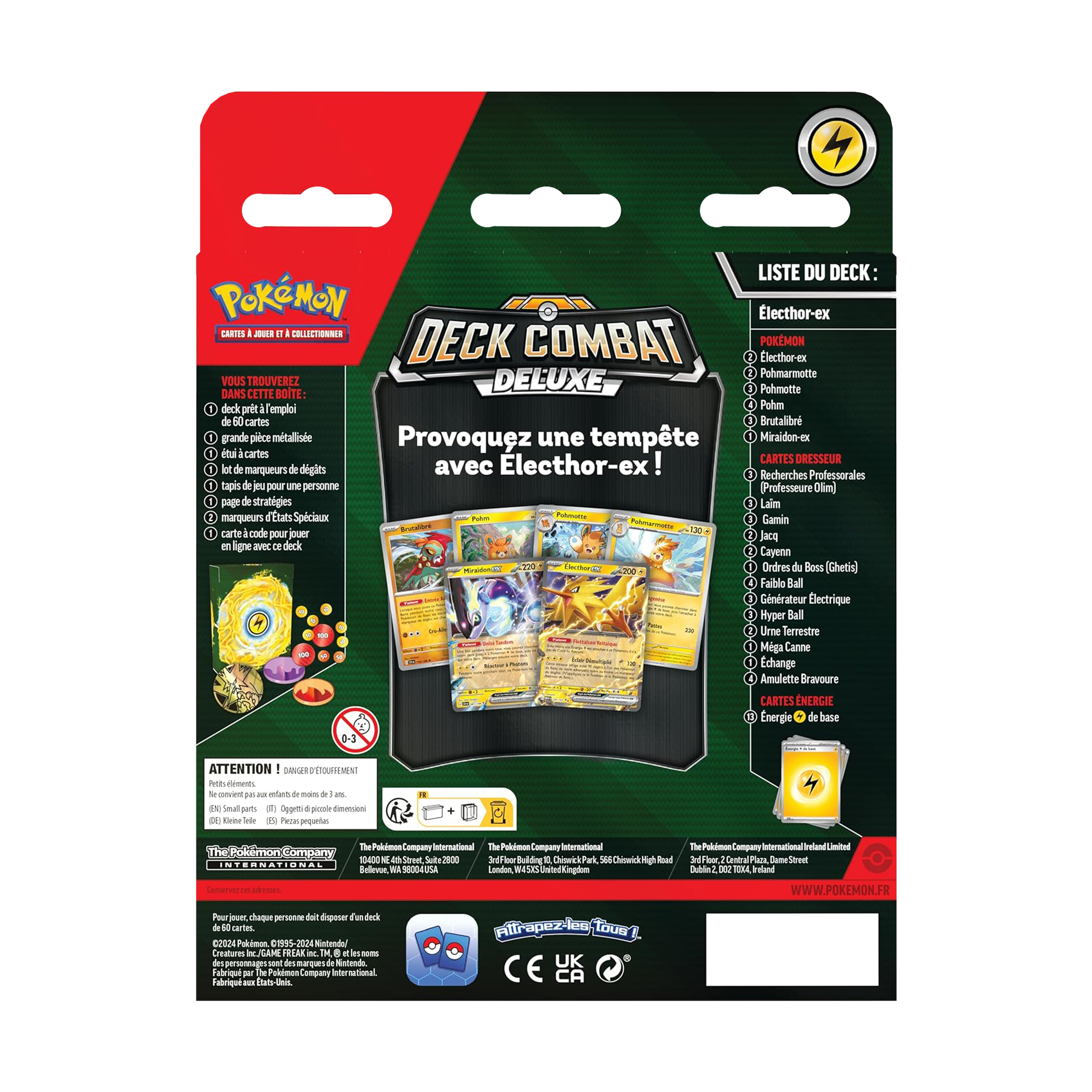 Deck - Pokémon - Combat deluxe - Electhor ex - 🇫🇷 - vue produit